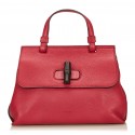 Gucci Vintage - Leather Bamboo Daily Bag - Red - Leather Handbag - Luxury High Quality
