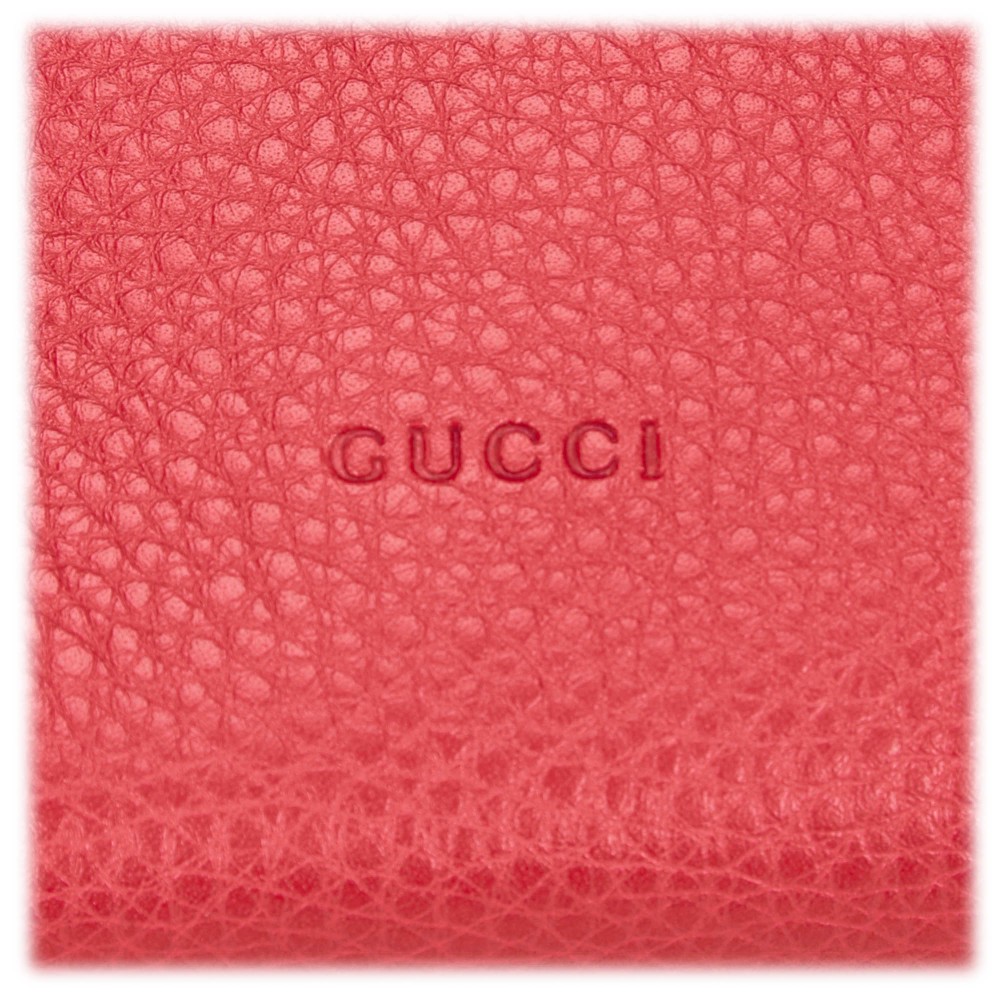 Gucci Vintage - Leather Bamboo Daily Bag - Red - Leather Handbag ...