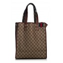 Gucci Vintage - GG Supreme Web Tote Bag - Marrone - Borsa in Pelle - Alta Qualità Luxury