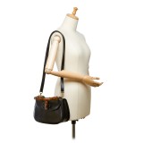 Gucci Vintage - Bamboo Leather Bag - Nero - Borsa in Pelle - Alta Qualità Luxury