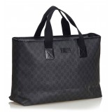 Gucci Vintage - GG Weekender Bag - Black - Leather Handbag - Luxury High Quality