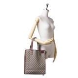 Gucci Vintage - GG Supreme Web Tote Bag - Brown - Leather Handbag - Luxury High Quality