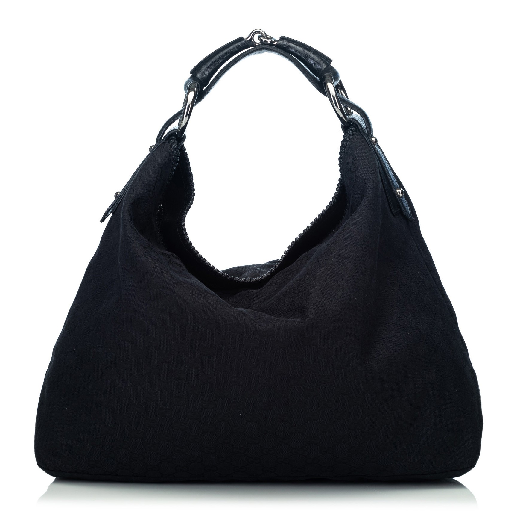 gucci large black leather bag