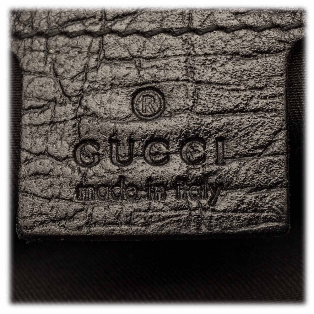 Vintage Authentic Gucci Black GG Horsebit Hobo Bag Italy w Dust Bag MEDIUM  at 1stDibs