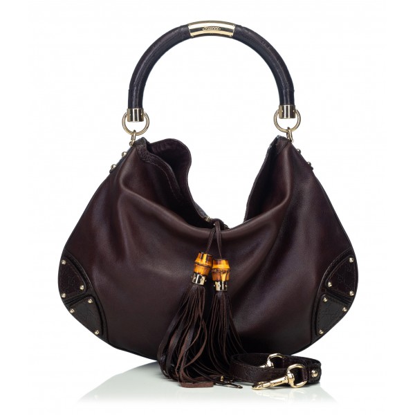 Gucci Vintage - Leather Indy Satchel Bag - Nero - Borsa in Pelle - Alta Qualità Luxury
