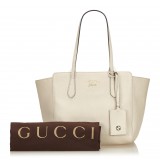 Gucci Vintage - Leather Swing Tote Bag - White - Leather Handbag - Luxury High Quality