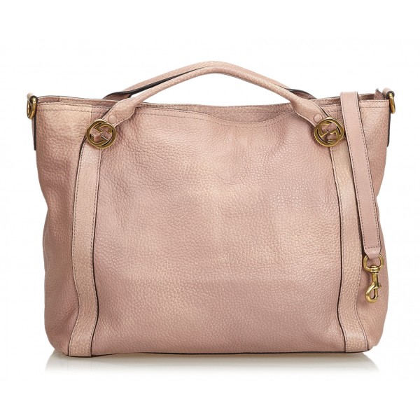 Gucci Vintage - Leather Bree Satchel Bag - Rosa - Borsa in Pelle - Alta Qualità Luxury
