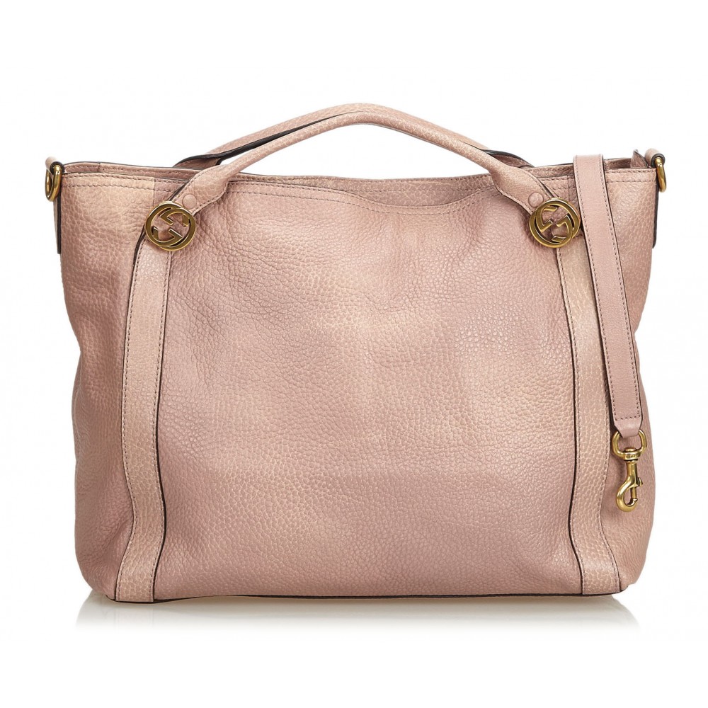 Gucci Vintage - Leather Bree Satchel Bag - Pink - Leather Handbag ...