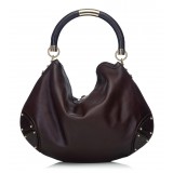 Gucci Vintage - Leather Indy Satchel Bag - Black - Leather Handbag - Luxury High Quality