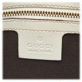 Gucci Vintage - Leather Horsebit Handbag Bag - Bianco - Borsa in Pelle - Alta Qualità Luxury