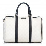 Gucci Vintage - Guccissima Joy Boston Bag - White - Leather Handbag - Luxury High Quality