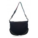 Gucci Vintage - Medium Studded Pelham Hobo Bag - Black - Leather Handbag - Luxury High Quality