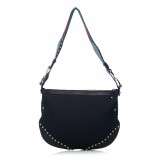 Gucci Vintage - Medium Studded Pelham Hobo Bag - Black - Leather Handbag - Luxury High Quality