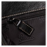 Gucci Vintage - Leather Crest Chain Messenger Bag - Black - Leather Handbag - Luxury High Quality