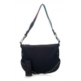 Gucci Vintage - Medium Studded Pelham Hobo Bag - Black - Leather Handbag - Luxury High Quality