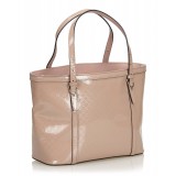 Gucci Vintage - Microguccissima Patent Leather Tote Bag - Rosa - Borsa in Pelle - Alta Qualità Luxury