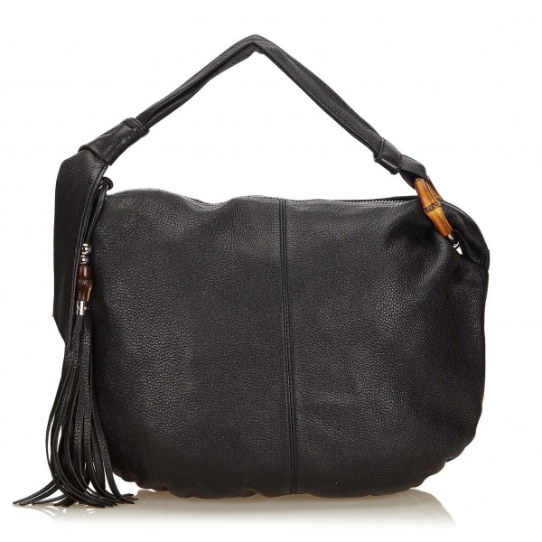 Gucci Vintage - Jungle Shoulder Bag - Black - Leather Handbag - Luxury High Quality