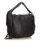 Gucci Vintage - Jungle Shoulder Bag - Black - Leather Handbag - Luxury High Quality