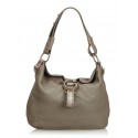 Gucci Vintage - Leather G Wave Shoulder Bag - Grey - Leather Handbag - Luxury High Quality