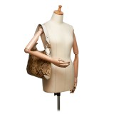 Gucci Vintage - Python Leather Horsebit Creole Shoulder Bag - Brown - Leather Handbag - Luxury High Quality