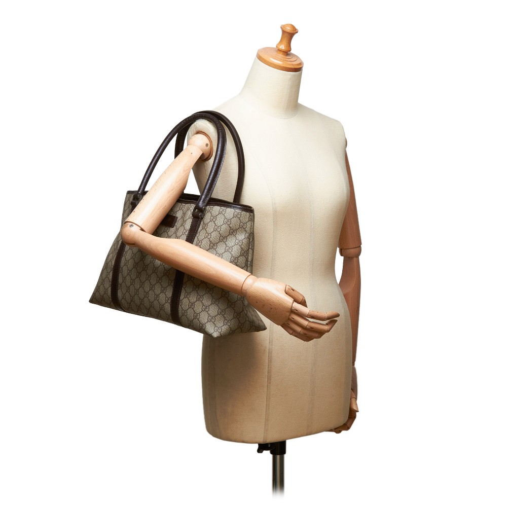 Gucci Vintage - GG Tote Bag - Brown - Leather Handbag - Luxury High Quality  - Avvenice