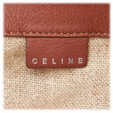 Céline Vintage - Floral Hemp Tote Bag - Marrone - Borsa in Pelle - Alta Qualità Luxury