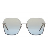 Italia Independent - I-I Mod. Janice 0314 - Silver Full Blue - 0314.075.001 - Sunglasses - Italy Independent Eyewear