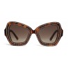 Céline - Butterfly Sunglasses in Acetate and Crystals - Dark Havana - Sunglasses - Céline Eyewear