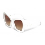 Céline - Butterfly Sunglasses in Acetate - Optic White - Sunglasses - Céline Eyewear
