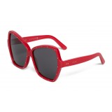 Céline - Butterfly Sunglasses in Acetate and Crystals - Red - Sunglasses - Céline Eyewear