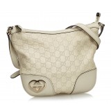 Gucci Vintage - Guccissima Lovely Crossbody Bag - Bianco - Borsa in Pelle - Alta Qualità Luxury