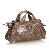 Gucci Vintage - Guccissima Coated Canvas Hysteria Boston Bag - Brown - Leather Handbag - Luxury High Quality