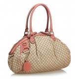 Gucci Vintage - Diamante Jacquard Sukey Handbag Bag - Brown - Leather Handbag - Luxury High Quality