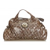 Gucci Vintage - GG Crystal Coated Canvas Hysteria Handbag Bag - Brown - Leather Handbag - Luxury High Quality