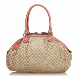 Gucci Vintage - Diamante Jacquard Sukey Handbag Bag - Brown - Leather Handbag - Luxury High Quality