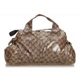 Gucci Vintage - GG Crystal Coated Canvas Hysteria Handbag Bag - Brown - Leather Handbag - Luxury High Quality