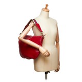 Gucci Vintage - Web Leather Shoulder Bag - Red - Leather Handbag - Luxury High Quality