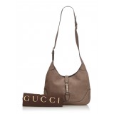 Gucci Vintage - Leather New Jackie Shoulder Bag - Grey - Leather Handbag - Luxury High Quality
