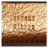 Gucci Vintage - Metallic Leather Horsebit Crossbody Bag - Oro - Borsa in Pelle - Alta Qualità Luxury