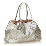 Gucci Vintage - Guccissima Leather Princy Tote Bag - Argento - Borsa in Pelle - Alta Qualità Luxury