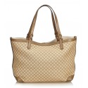 Gucci Vintage - Diamante Jacquard Tote Bag - Brown - Leather Handbag - Luxury High Quality