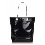 Gucci Vintage - Coated Canvas Tote Bag - Black - Leather Handbag - Luxury High Quality