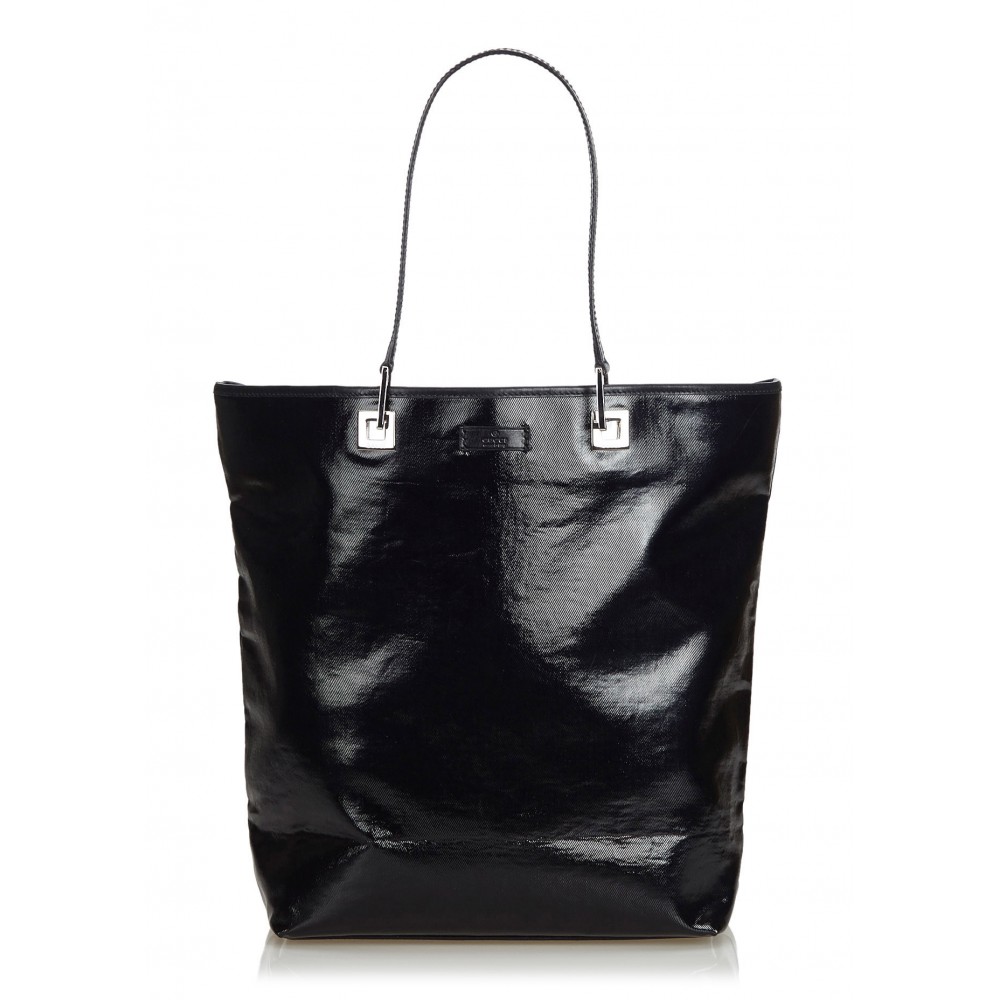 Fleur de Lune, Bags, Black Faux Leather Bucket Bag