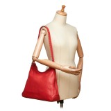 Gucci Vintage - Leather Marrakech Shoulder Bag - Rosso - Borsa in Pelle - Alta Qualità Luxury