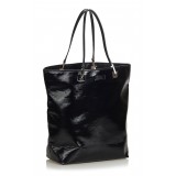 Gucci Vintage - Coated Canvas Tote Bag - Black - Leather Handbag - Luxury High Quality