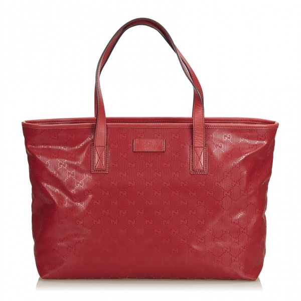 Gucci Vintage - GG Imprime Tote Bag - Pink - Leather Handbag - Luxury High Quality
