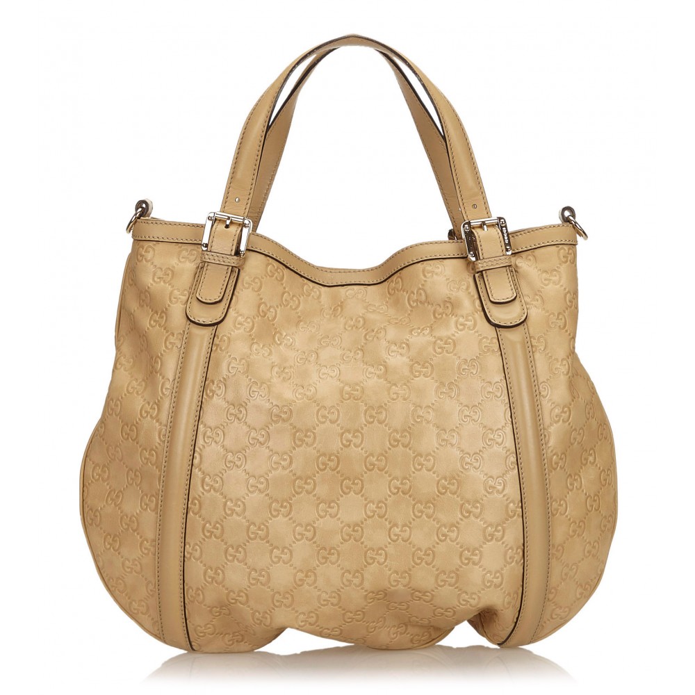 Gucci Vintage - Guccissima Canvas Britt Tote Bag - Brown - Leather Handbag  - Luxury High Quality - Avvenice