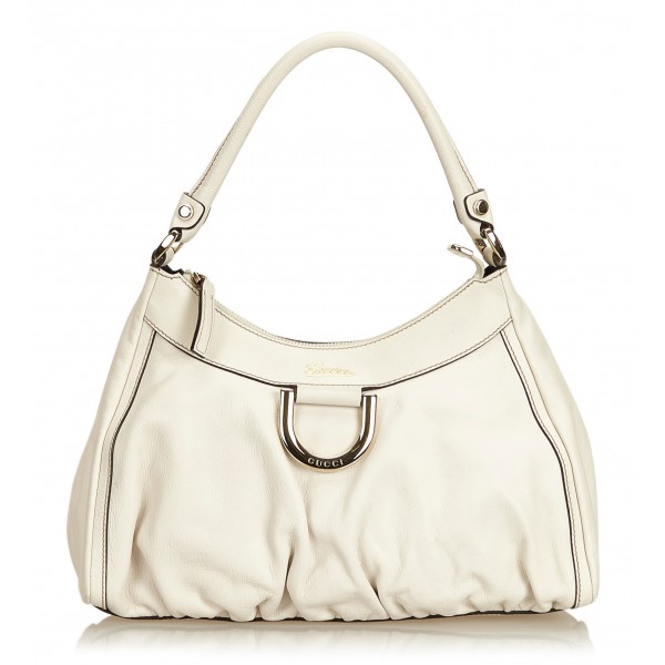 Gucci Vintage - Guccissima Leather D-Ring Shoulder Bag - White - Leather Handbag - Luxury High Quality