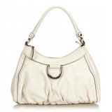 Gucci Vintage - Guccissima Leather D-Ring Shoulder Bag - Bianco - Borsa in Pelle - Alta Qualità Luxury