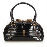 Gucci Vintage - Patent Leather Horsebit Wave Shoulder Bag - Black - Leather Handbag - Luxury High Quality